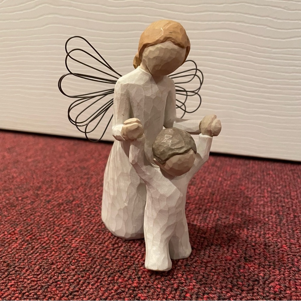 Willow Tree Cream and Tan Angel Sculpture